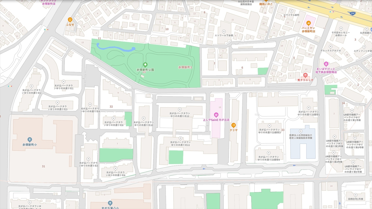 光が丘パークタウンゆりの木通り北住宅全体図